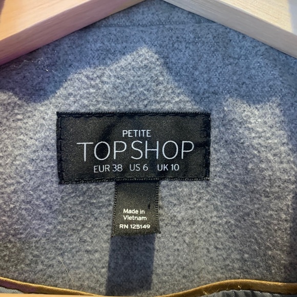 TOPSHOP Grey Coat - Picture 5 of 6